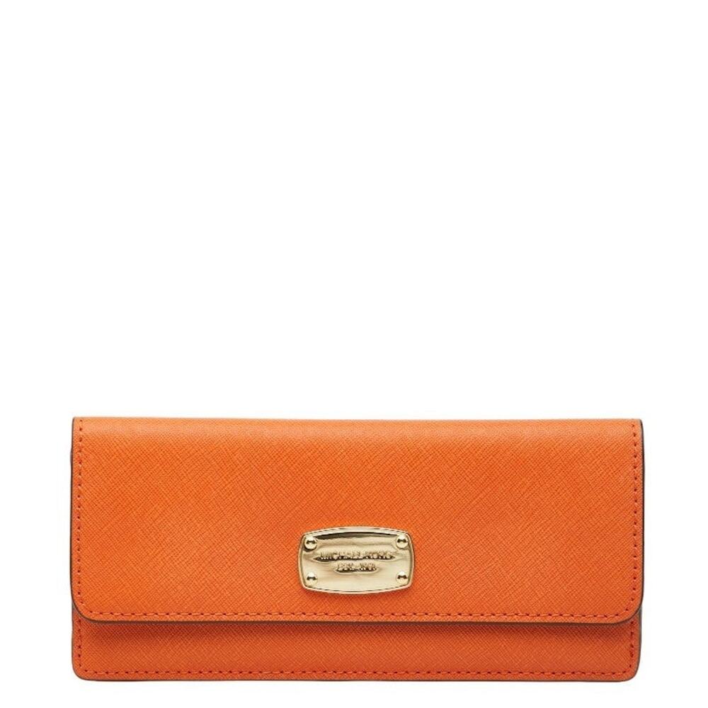 Michael Kors Leather Long Wallet Orange